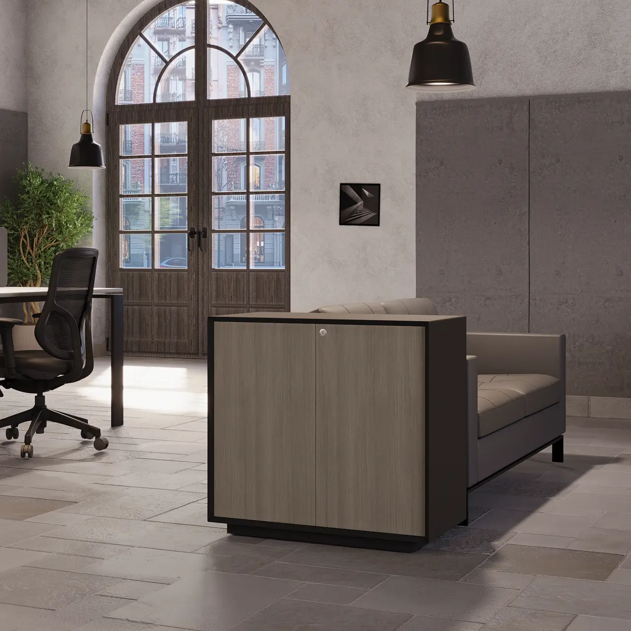 LHP-Black-1280x1280 E+ Low Planter Cabinet - Image 1
