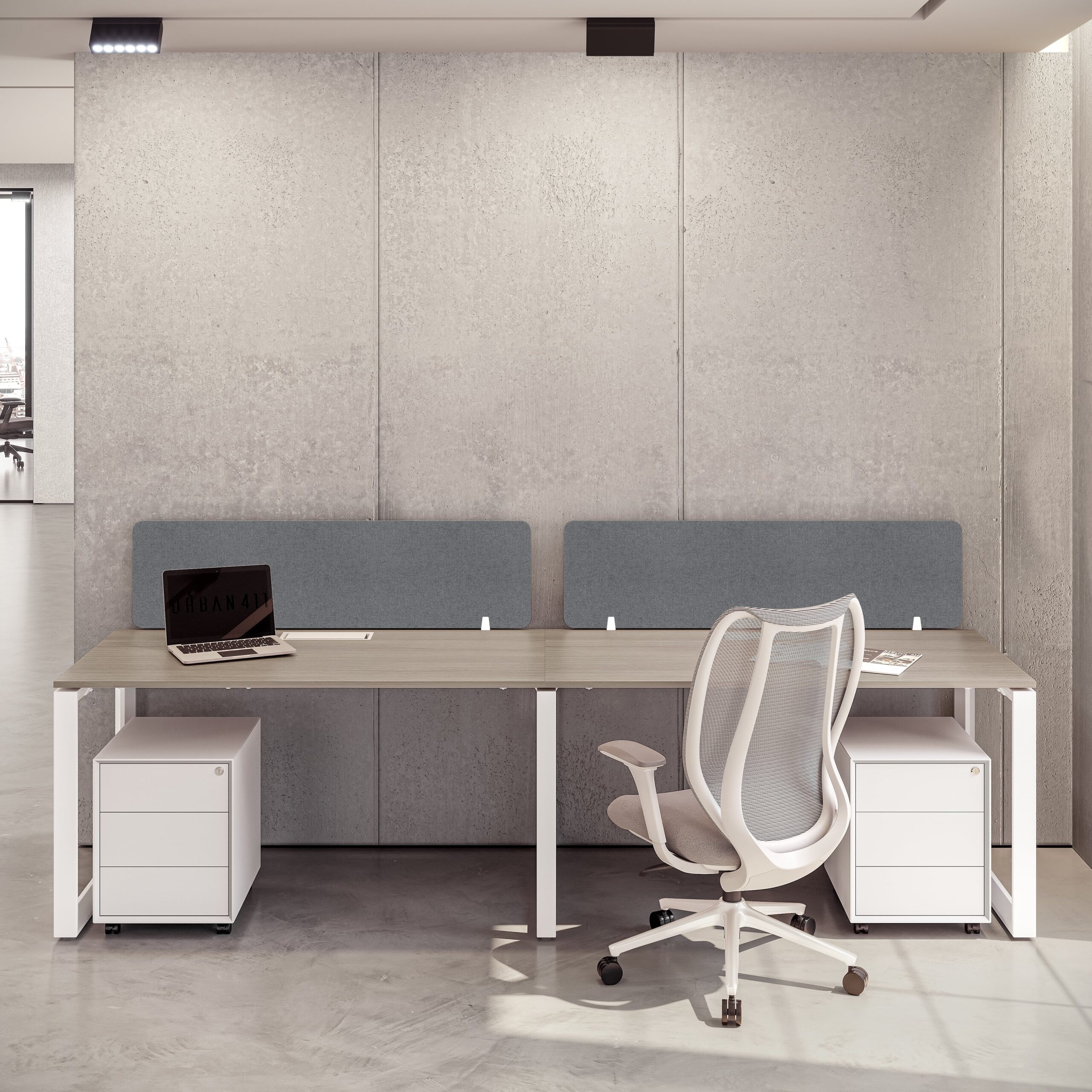 Eco Series Cluster of 2 Side By Side Workstation