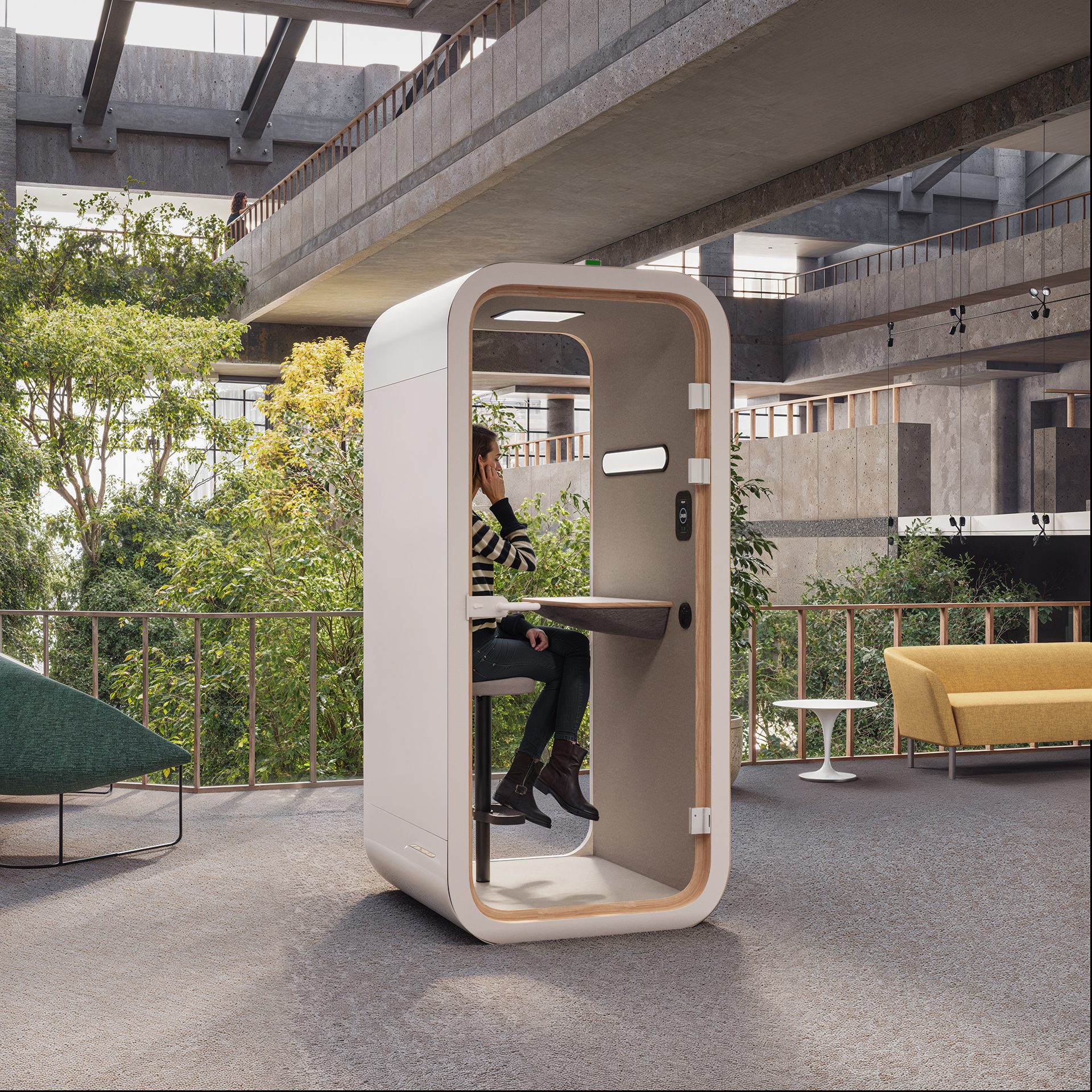 Smart frameless Compact Office Pod