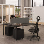 Eco U Series Cluster of 2 Face to Face Workstation